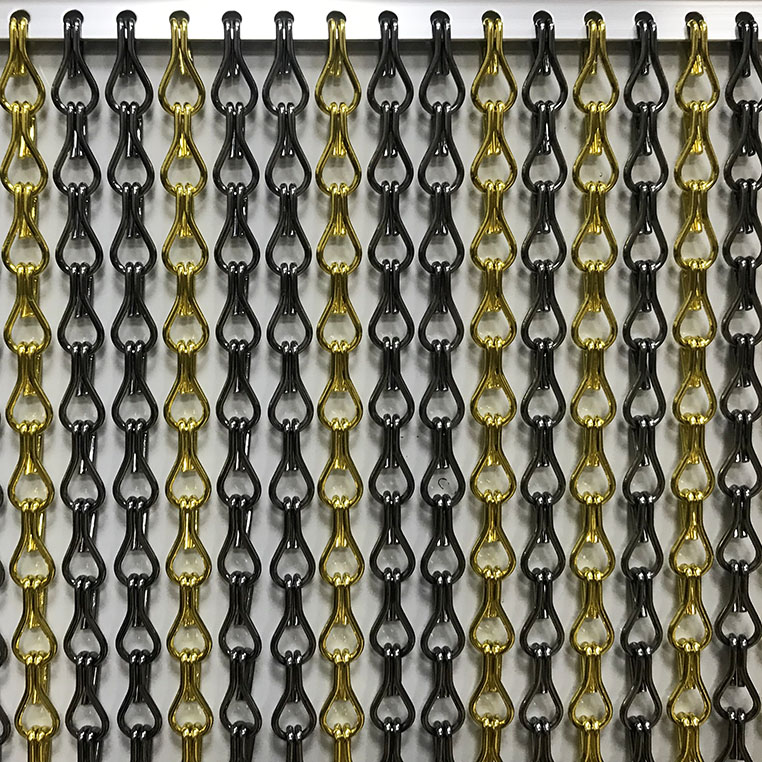 84x35in Chain Curtain Aluminum Door Curtain Metal Chain Fly Insect Blinds Screen 