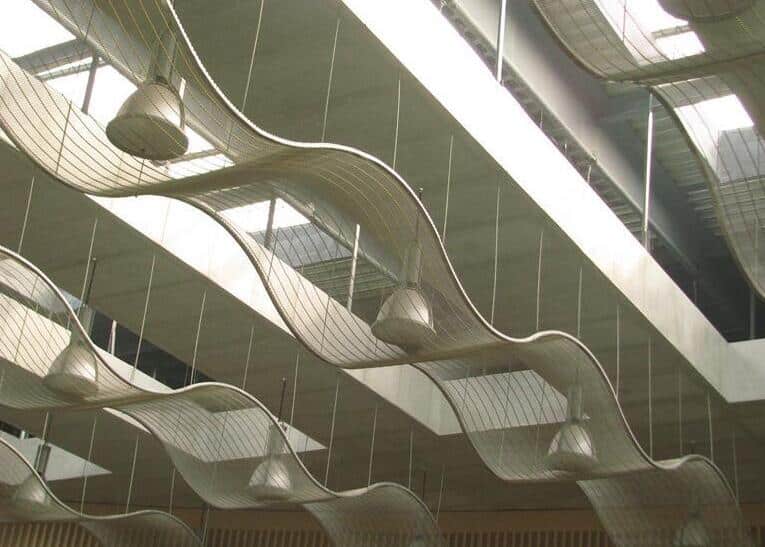 Architectural decorative wire mesh panels