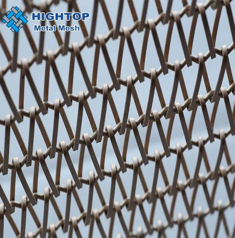 Decorative Stainless Steel Metal Spiral Link Wire Mesh Panels For Curtain